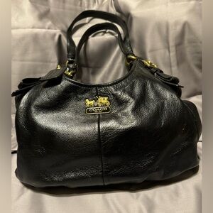 Coach Black Leather Madison Bag